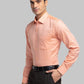 Raymond Men Red Solid Slim Fit Cotton Shirts