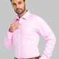 Raymond Men Red Solid Slim Fit Cotton Shirts