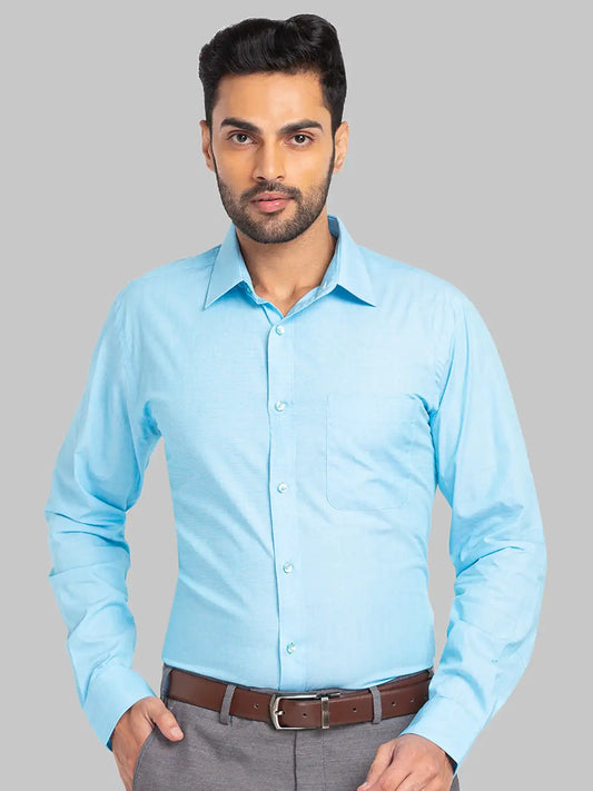 Raymond Men Maroon Structure Slim Fit Cotton Shirt