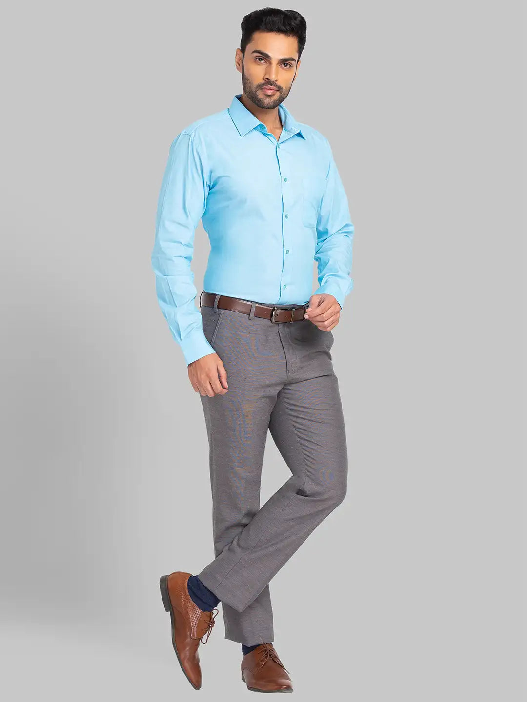 Raymond Men Maroon Structure Slim Fit Cotton Shirt