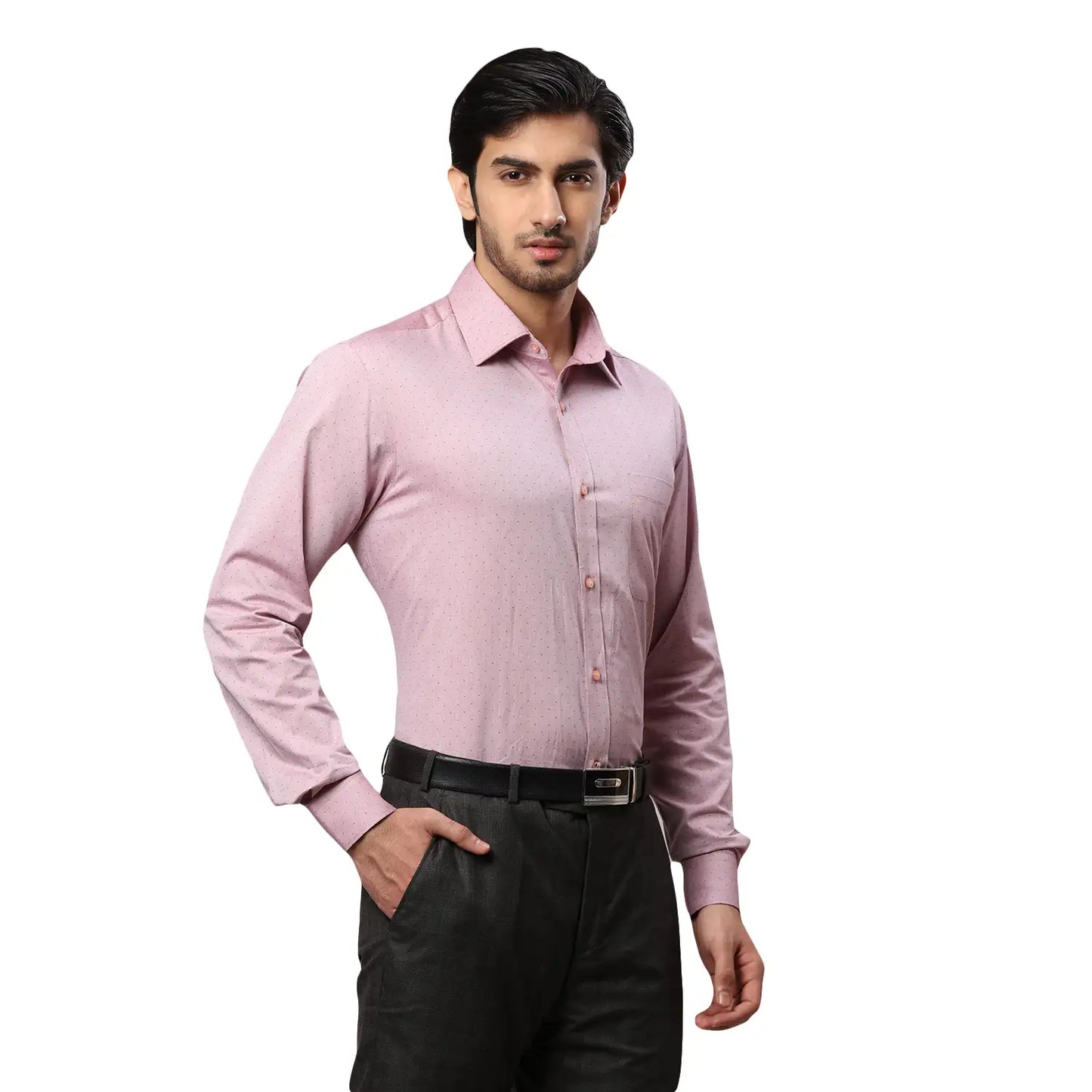 Men Slim Fit Grey Shirt