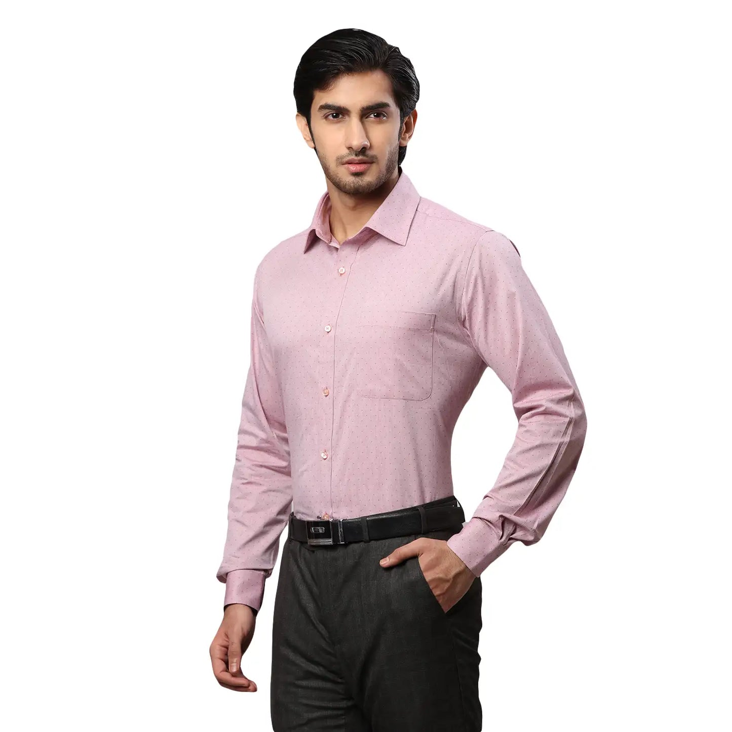 Men Slim Fit Grey Shirt