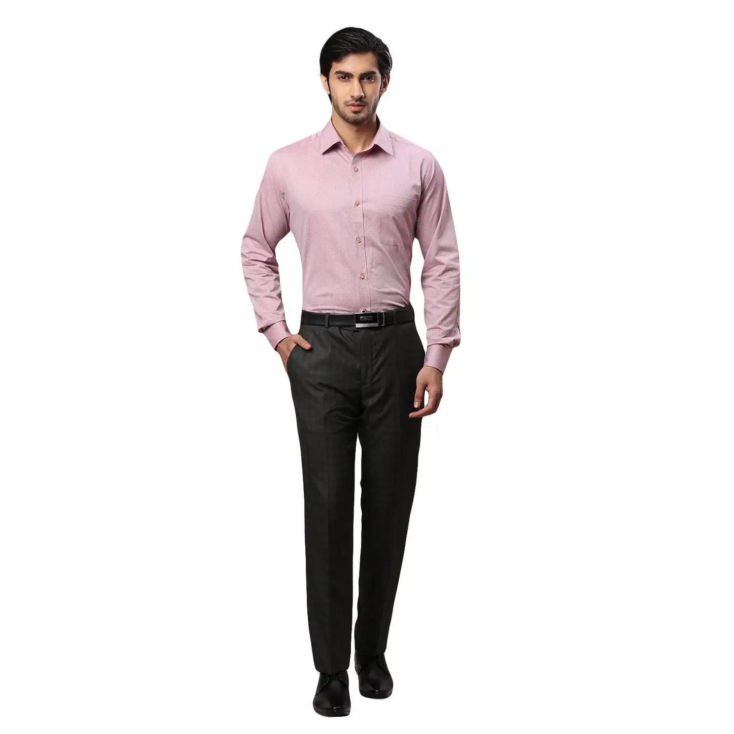 Men Slim Fit Grey Shirt