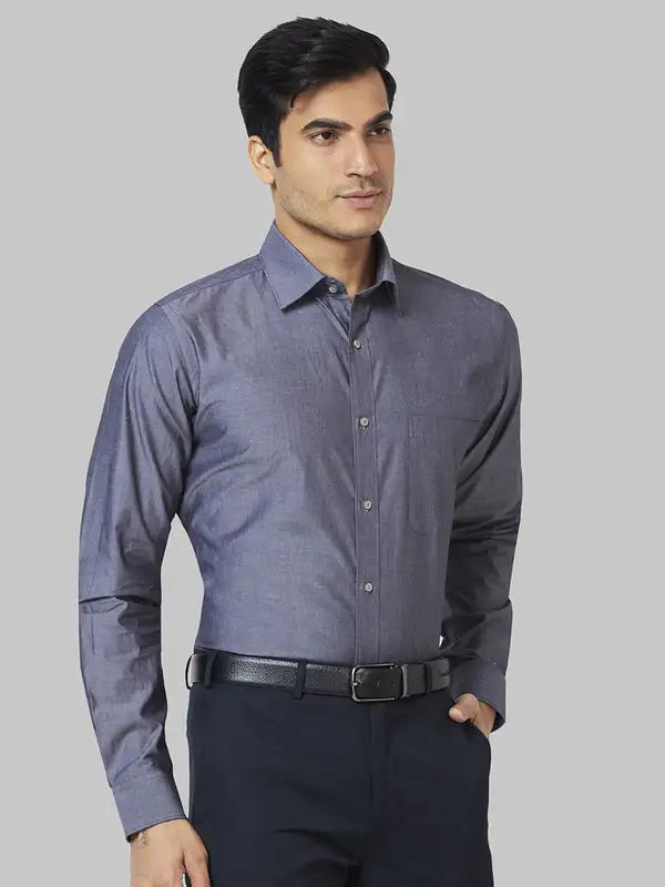 Men Slim Fit Violet Shirt