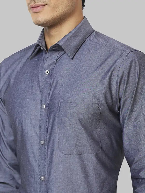 Men Slim Fit Violet Shirt