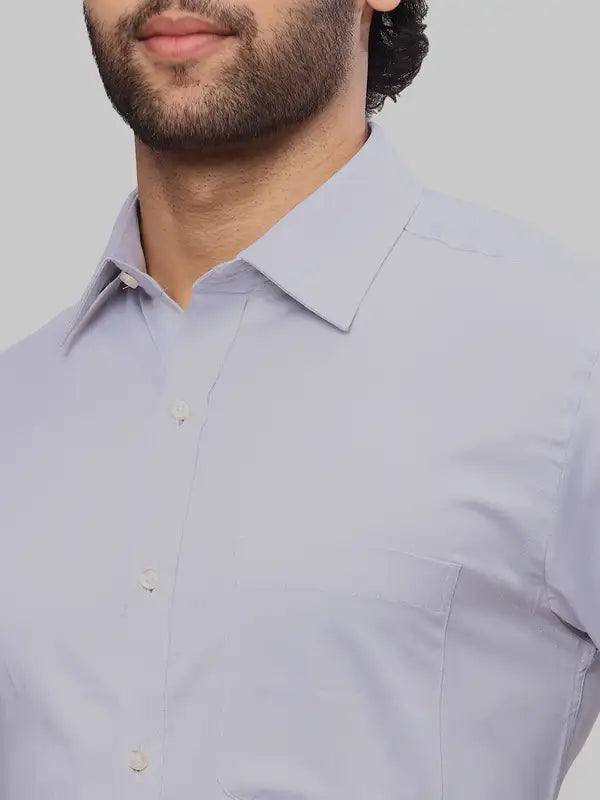 Men Slim Fit Blue Shirt