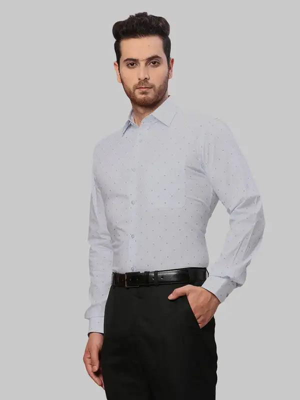 Men Slim Fit Grey Shirt