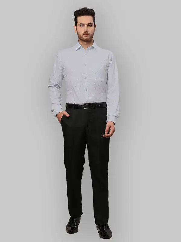 Men Slim Fit Grey Shirt