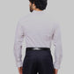 Raymond Men Grey Slim Fit Printed Cotton Full Sleeves Semi Cut Away Collar Shirt