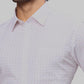 Raymond Men Grey Slim Fit Printed Cotton Full Sleeves Semi Cut Away Collar Shirt