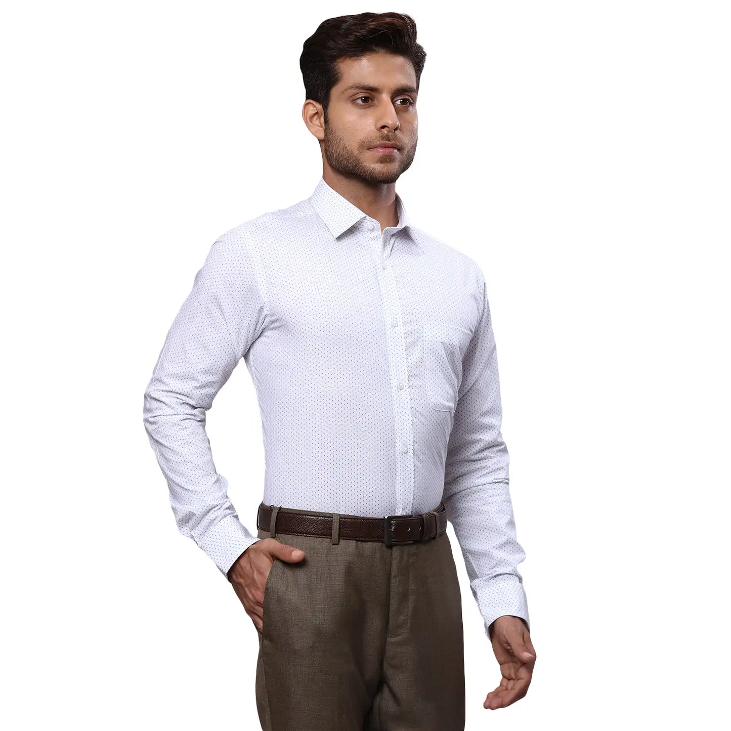 Men Slim Fit Light Blue Shirt