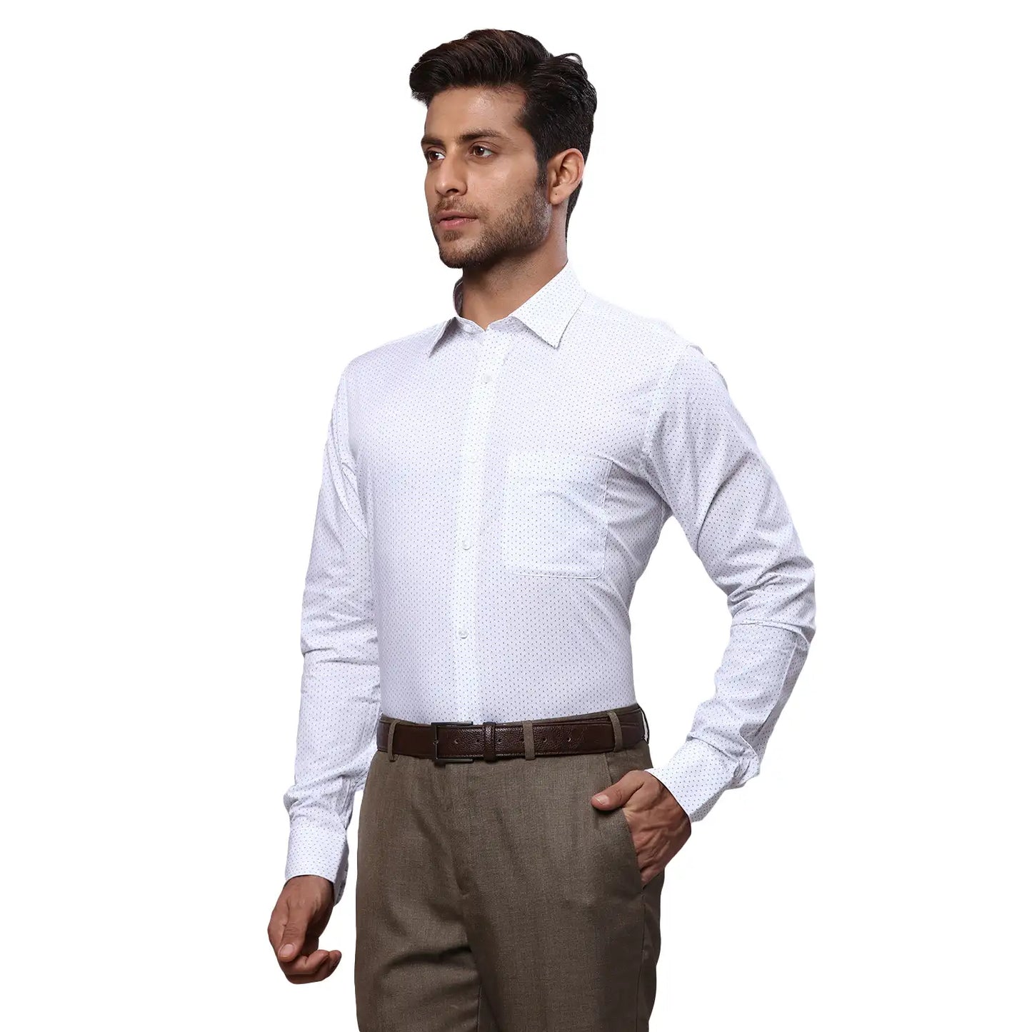 Men Slim Fit Light Blue Shirt