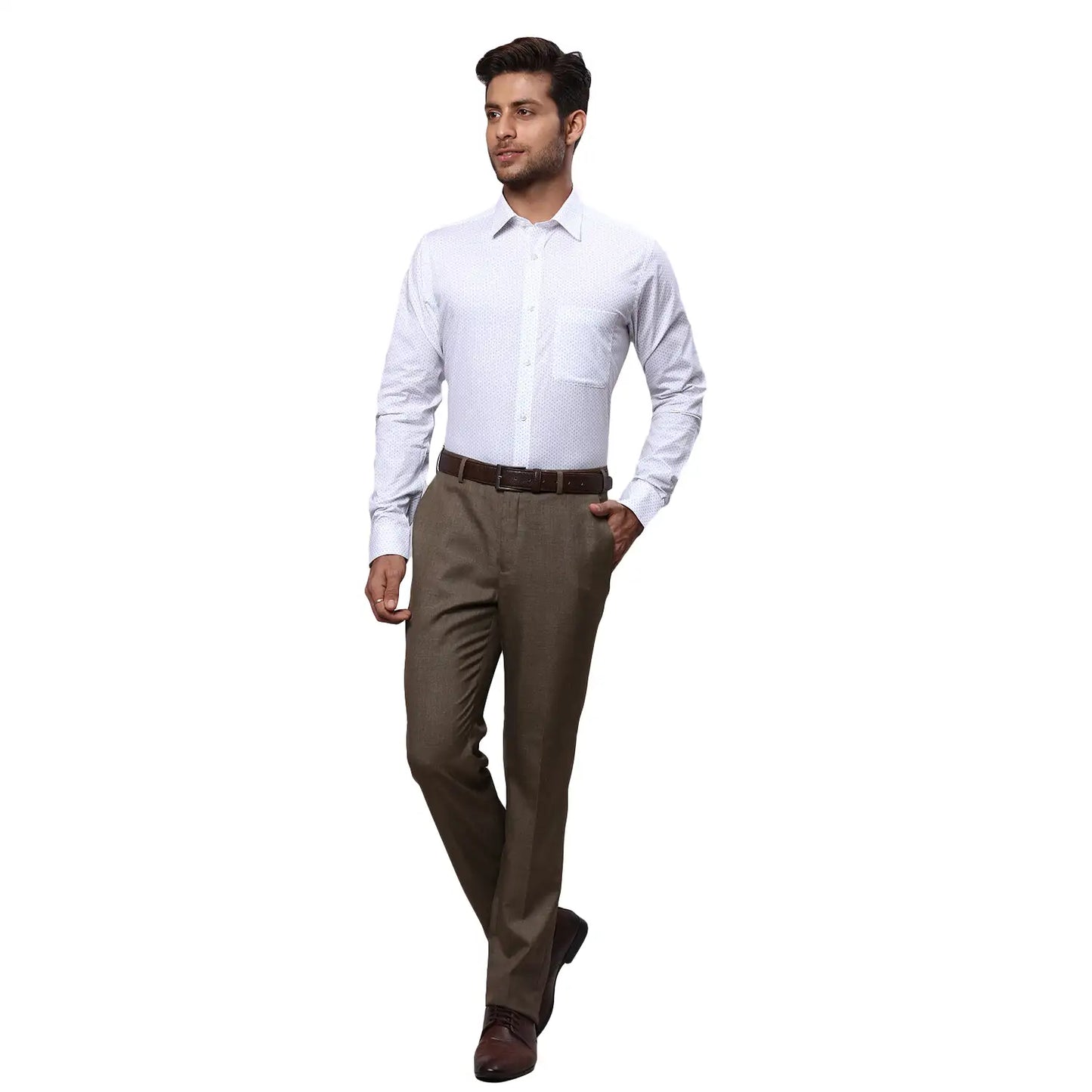 Men Slim Fit Light Blue Shirt
