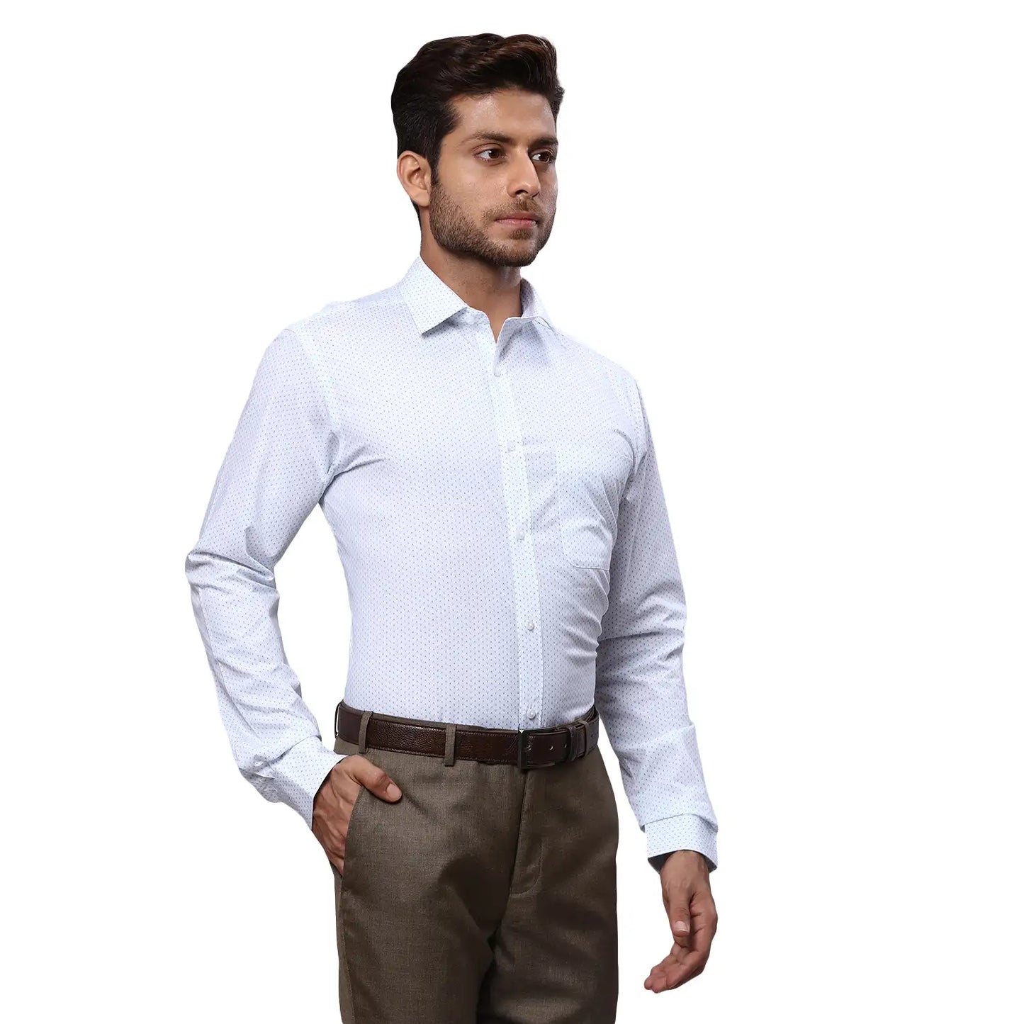 Men Slim Fit Light Violet Shirt