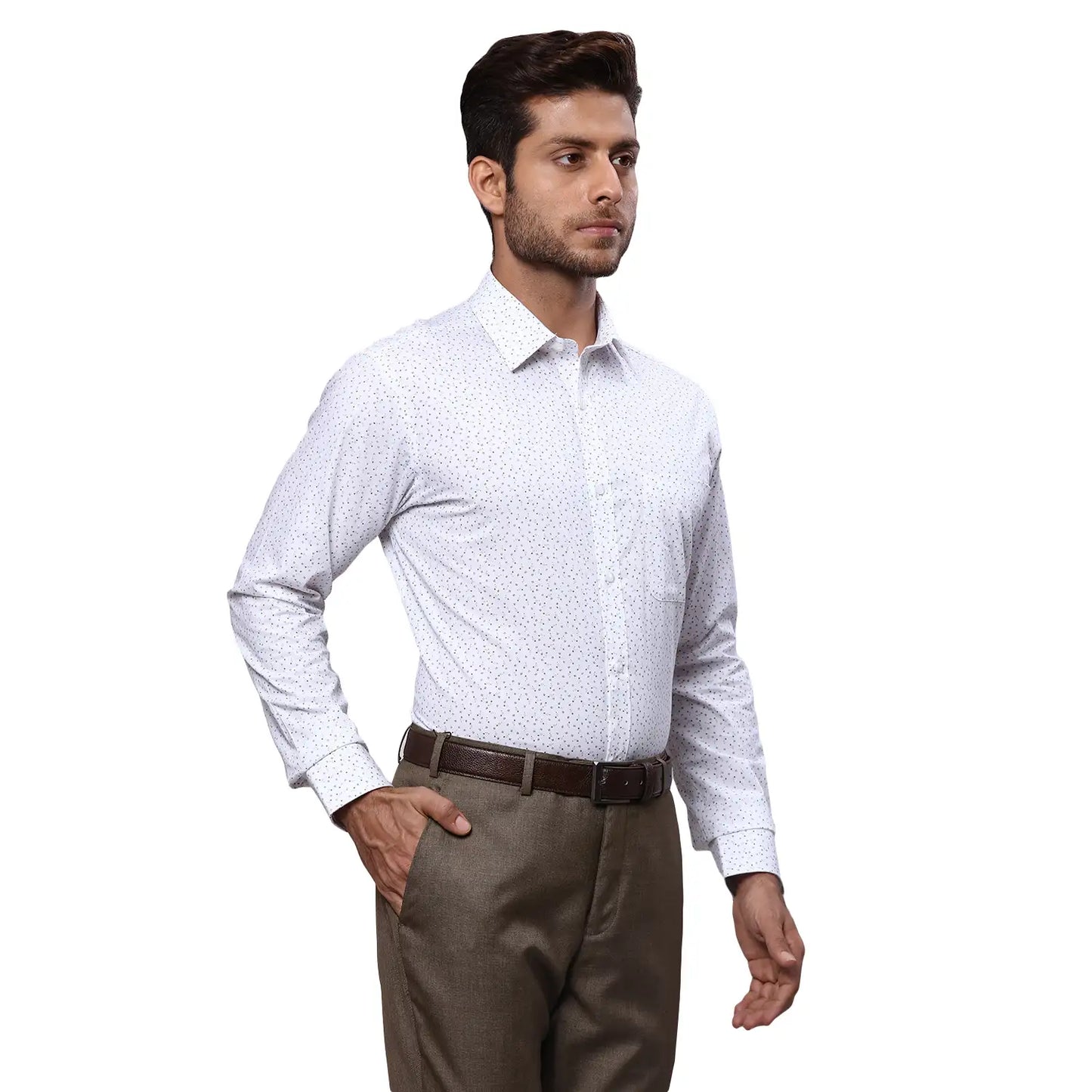 Men Slim Fit Light Blue Shirt