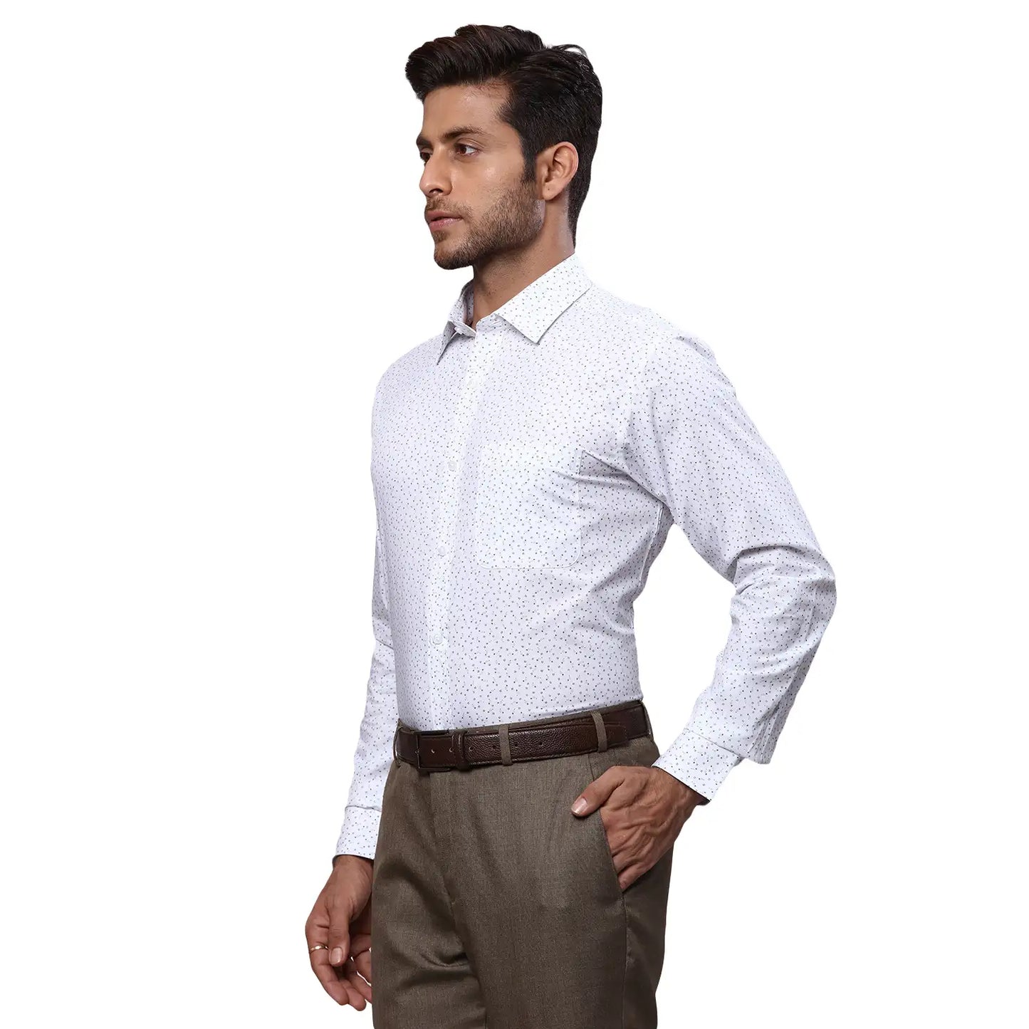 Men Slim Fit Light Blue Shirt