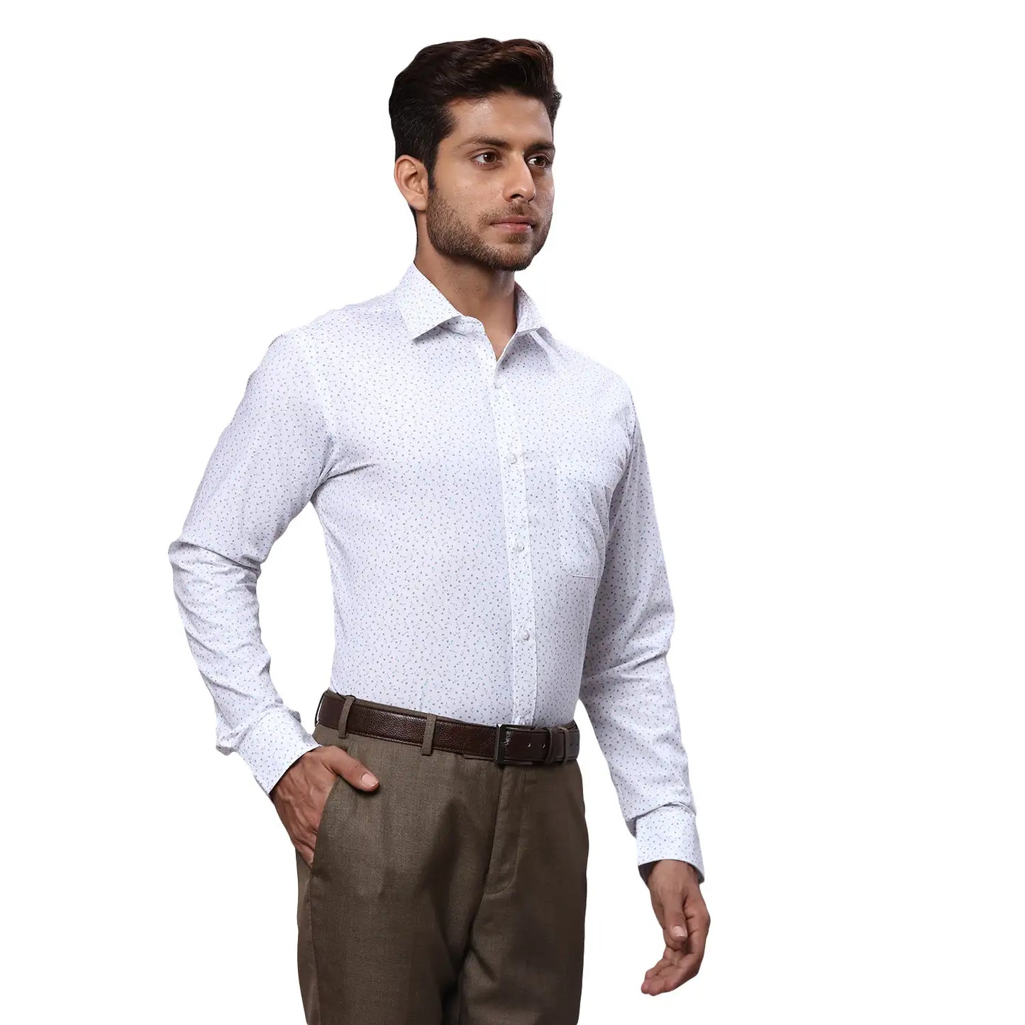 Men Slim Fit Light Pink Shirt