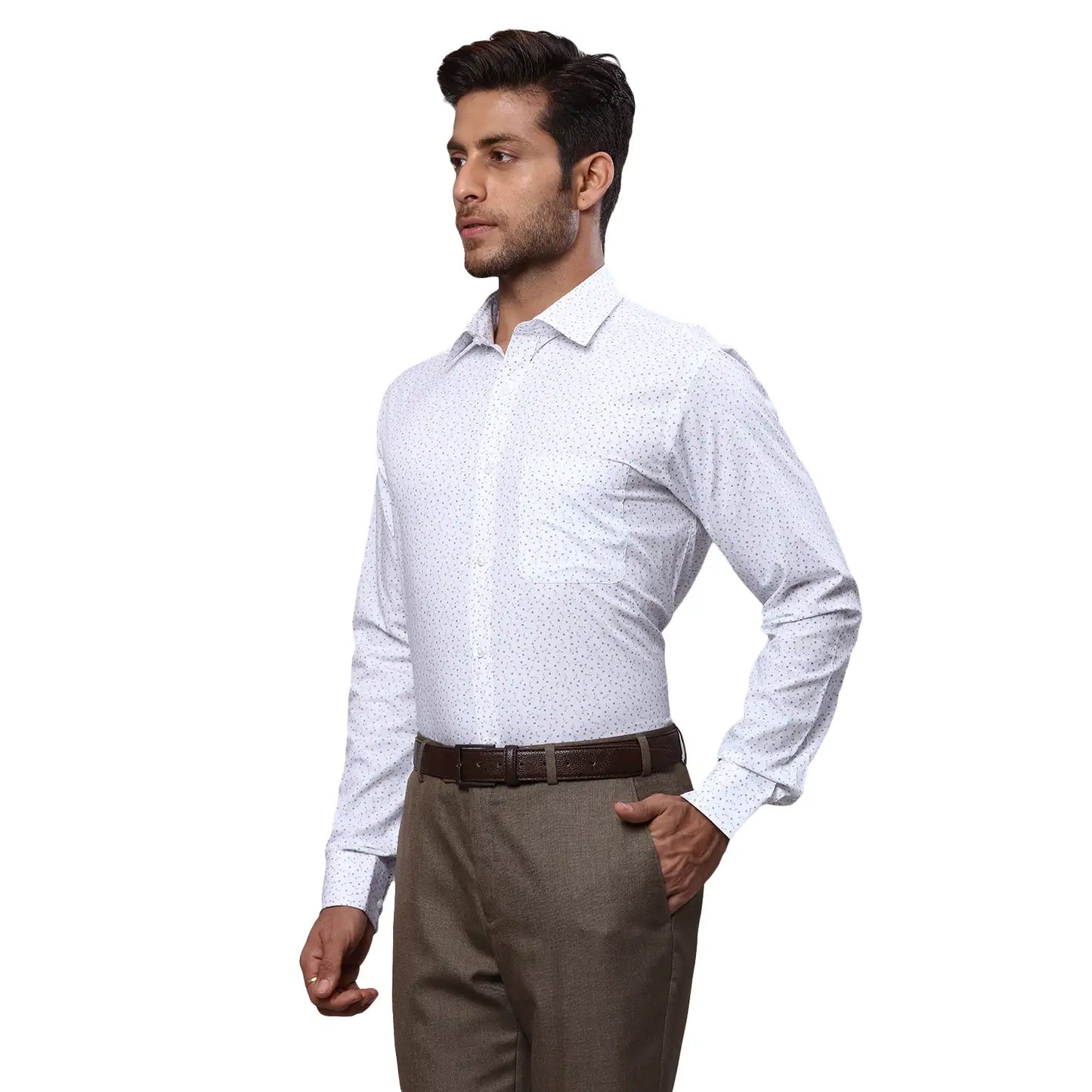 Men Slim Fit Light Pink Shirt