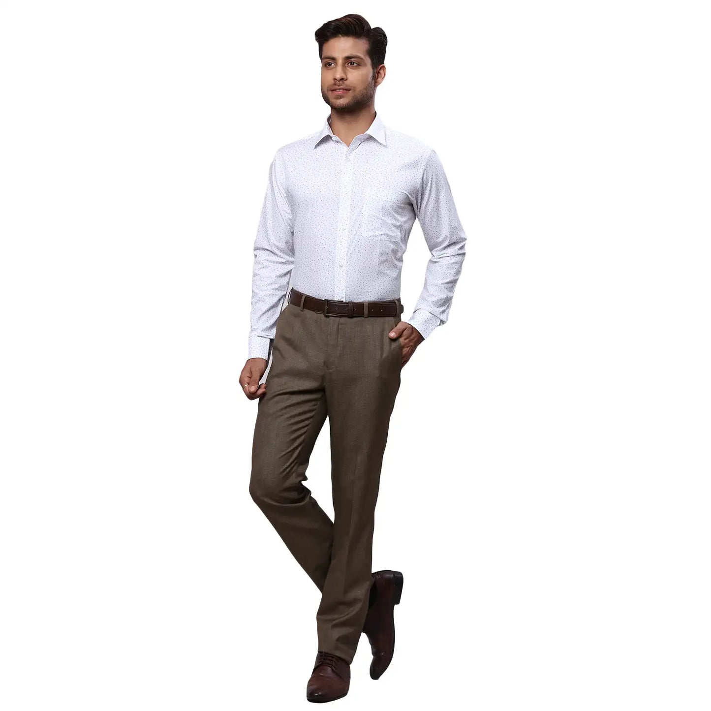 Men Slim Fit Light Pink Shirt