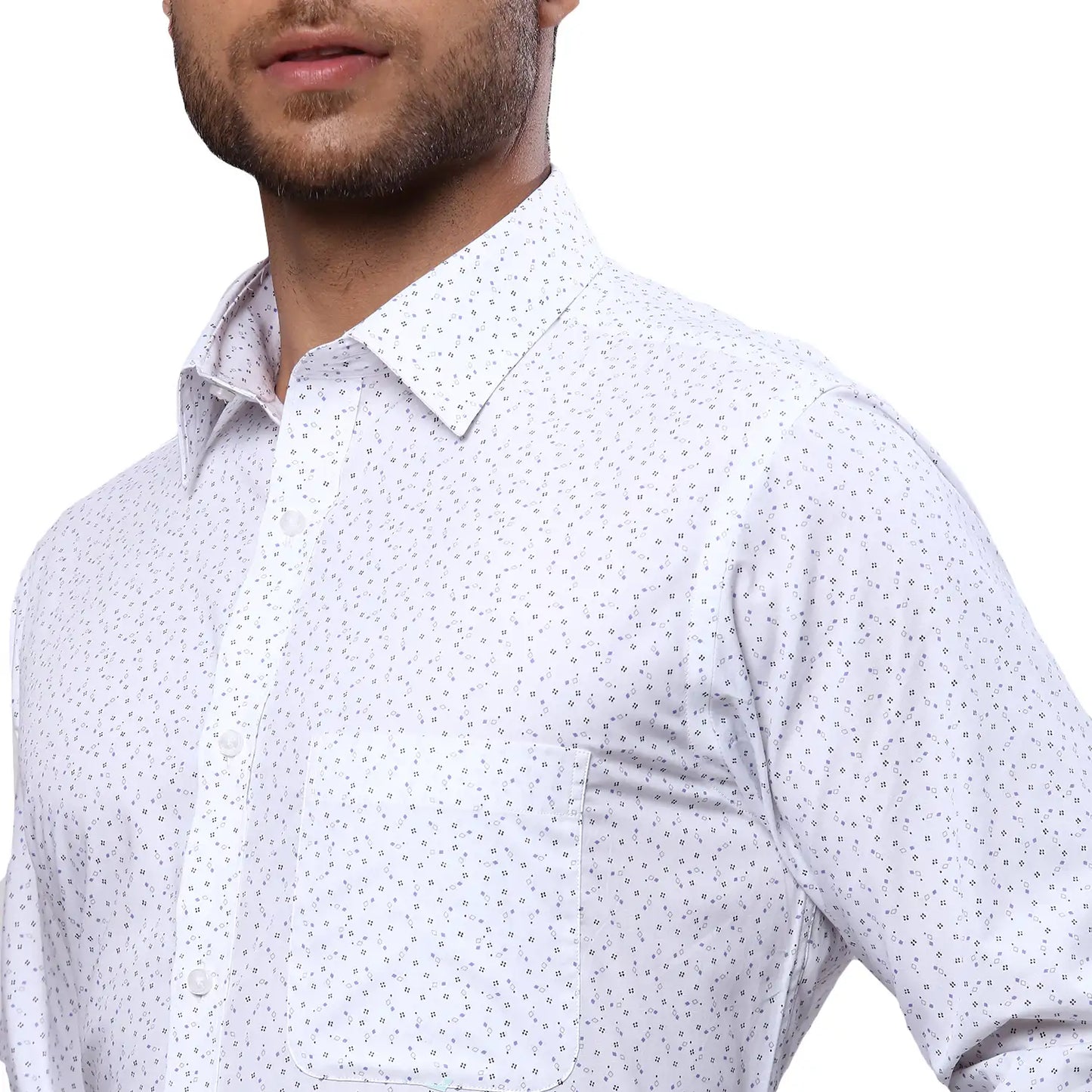 Men Slim Fit Light Green Shirt