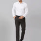 Raymond Men Grey Slim Fit Checkered Polyester Rayon - - Trouser