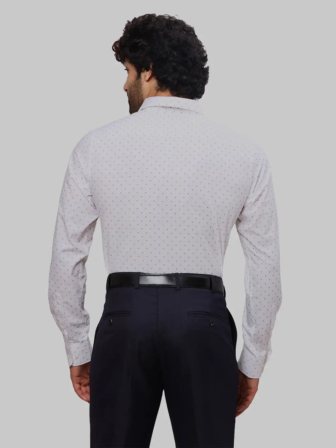 Men Blue Slim Fit Solid Cotton Blend   Shirts