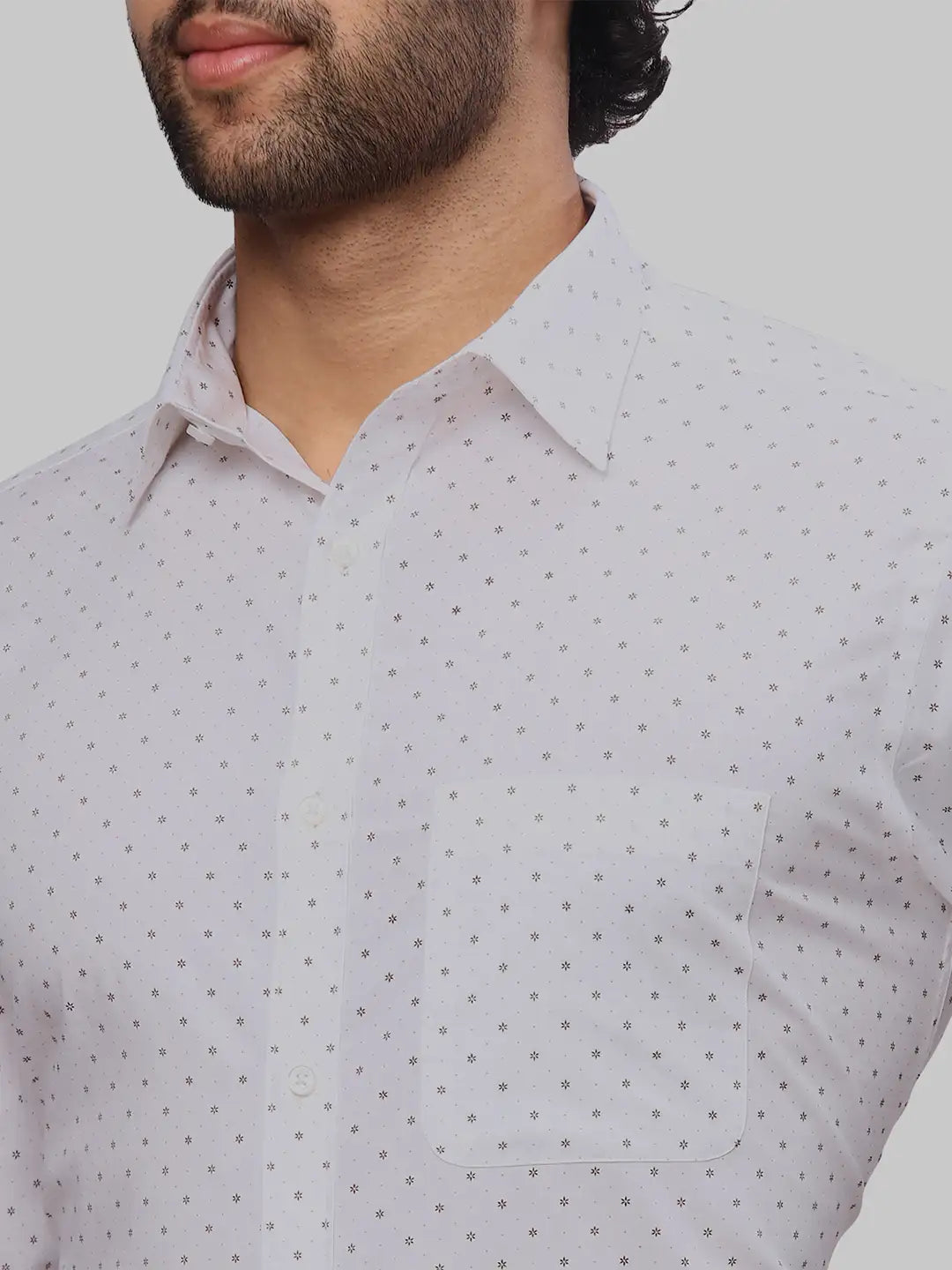 Men Blue Slim Fit Solid Cotton Blend   Shirts