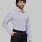 Raymond Men Grey Dobby Slim Fit Cotton Shirts