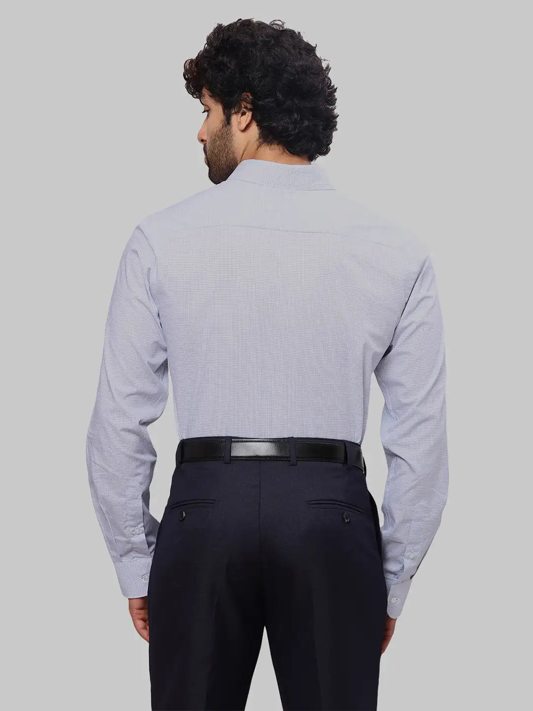 Raymond Men Grey Dobby Slim Fit Cotton Shirts