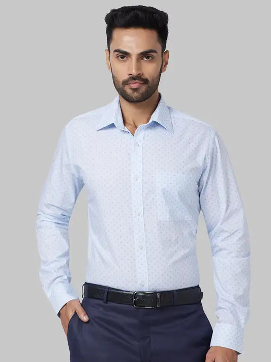 Men Slim Fit Blue Shirt