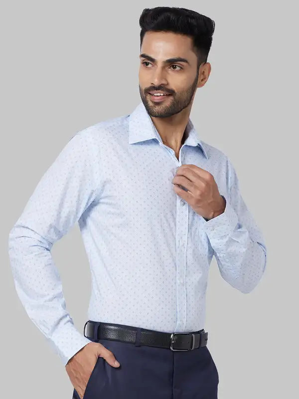Men Slim Fit Blue Shirt