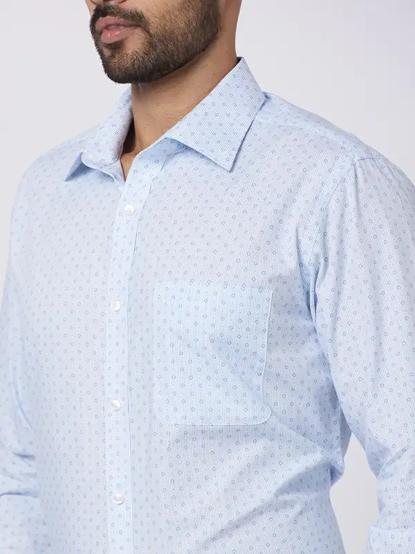 Men Slim Fit Blue Shirt
