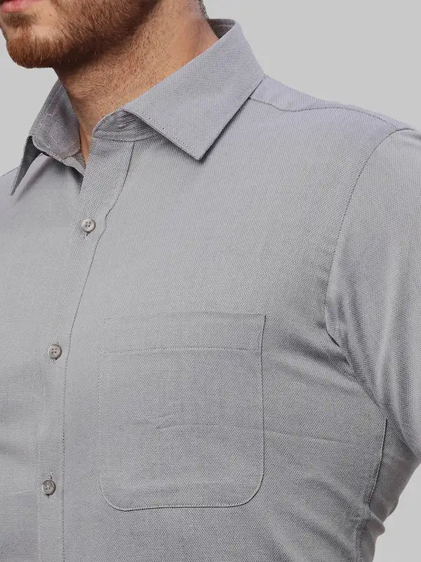 Men Slim Fit Yellow Shirt