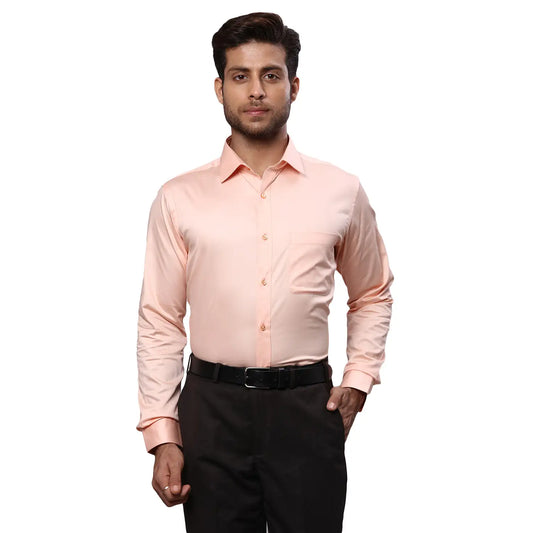 Men Slim Fit Light Grey Shirt