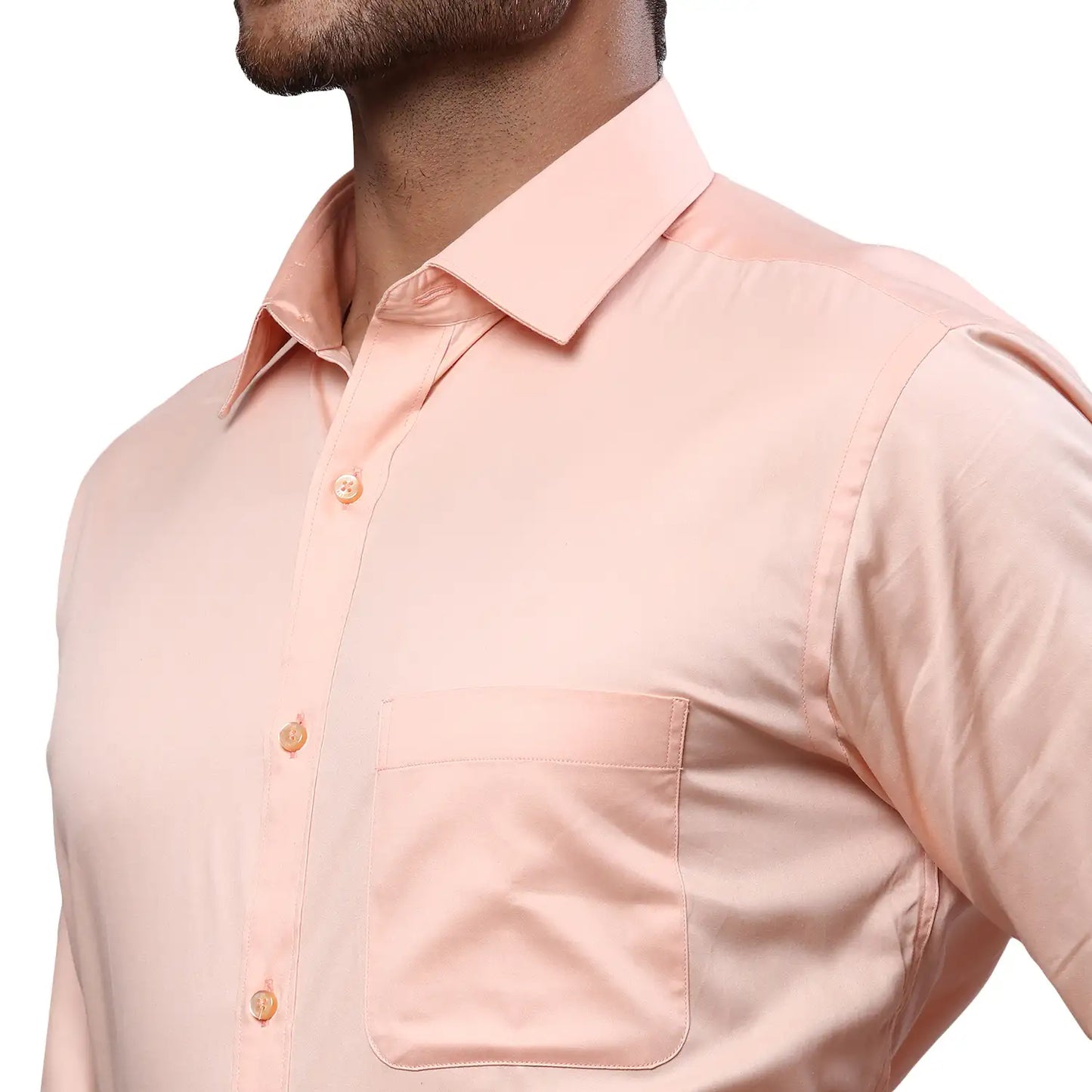 Men Slim Fit Light Grey Shirt