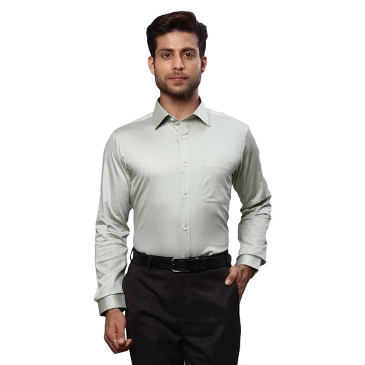 Men Slim Fit White Shirt