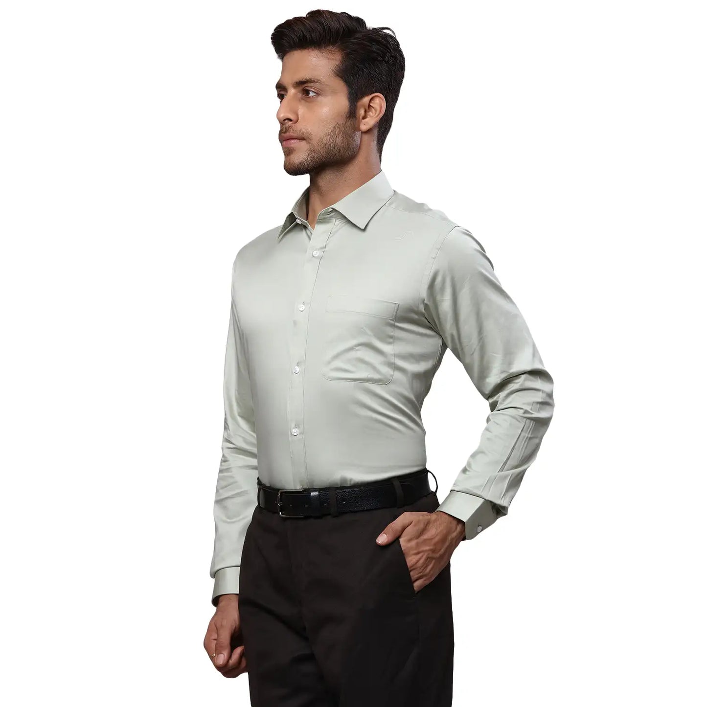 Men Slim Fit White Shirt