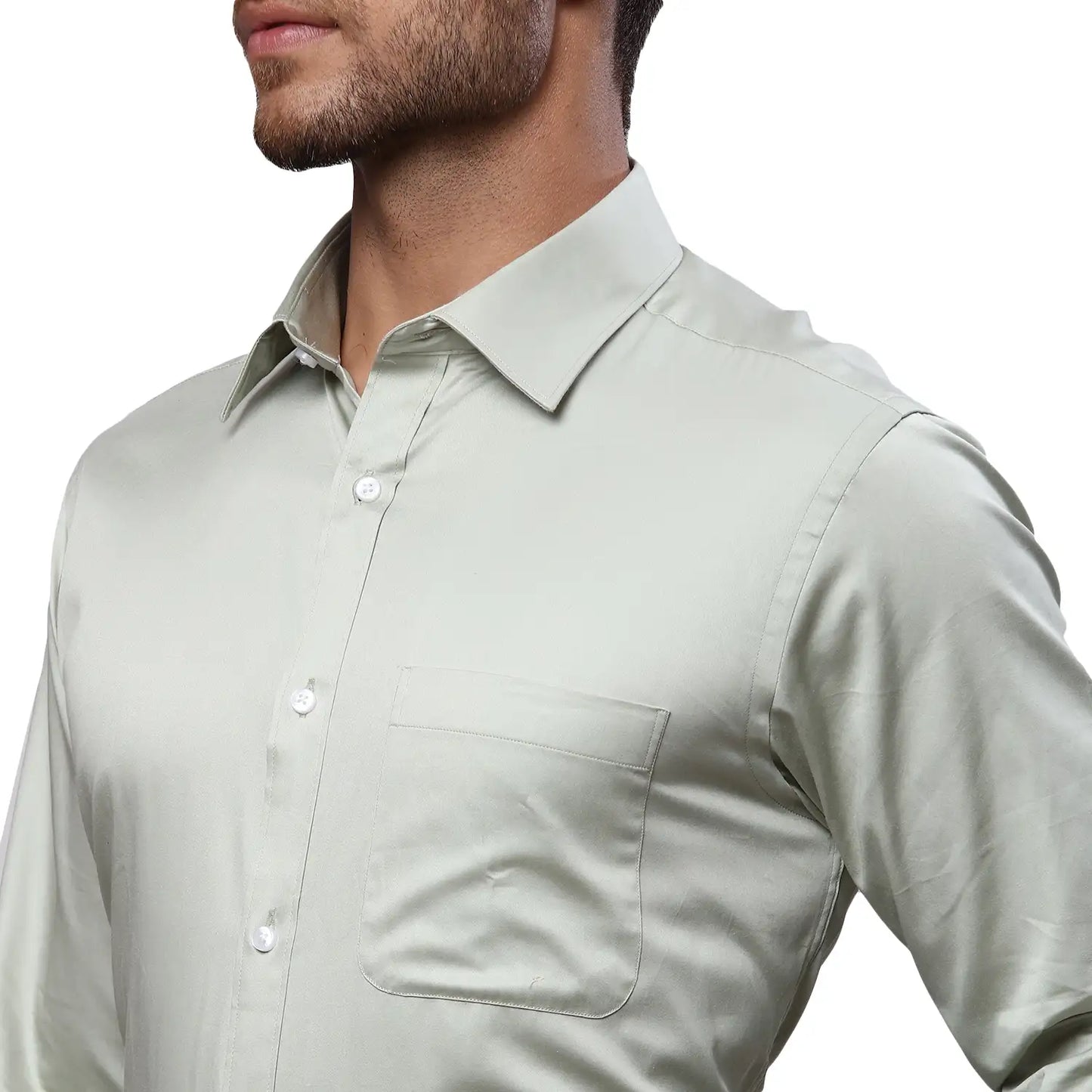 Men Slim Fit White Shirt
