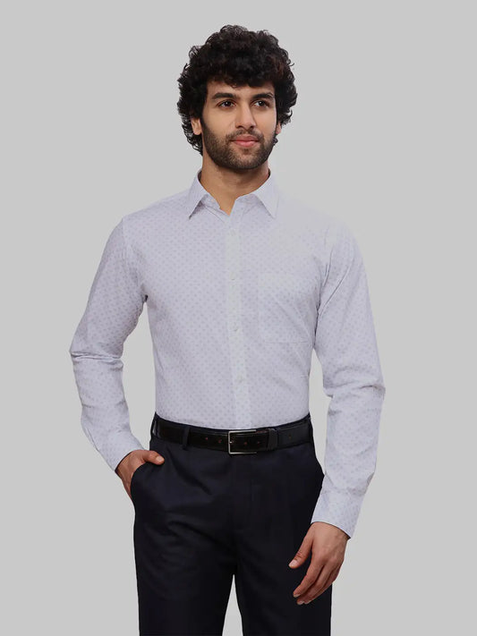Raymond Men Blue Stripe Slim Fit Cotton Shirts