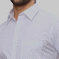 Raymond Men Blue Stripe Slim Fit Cotton Shirts