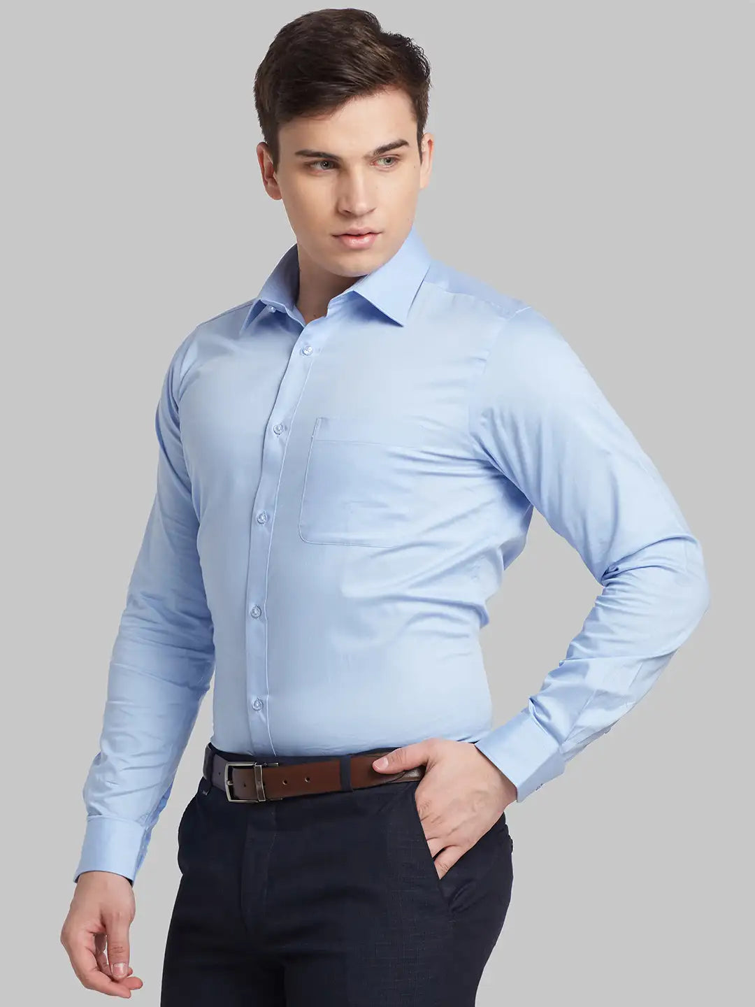 Men Red Slim Fit   Cotton   Shirts