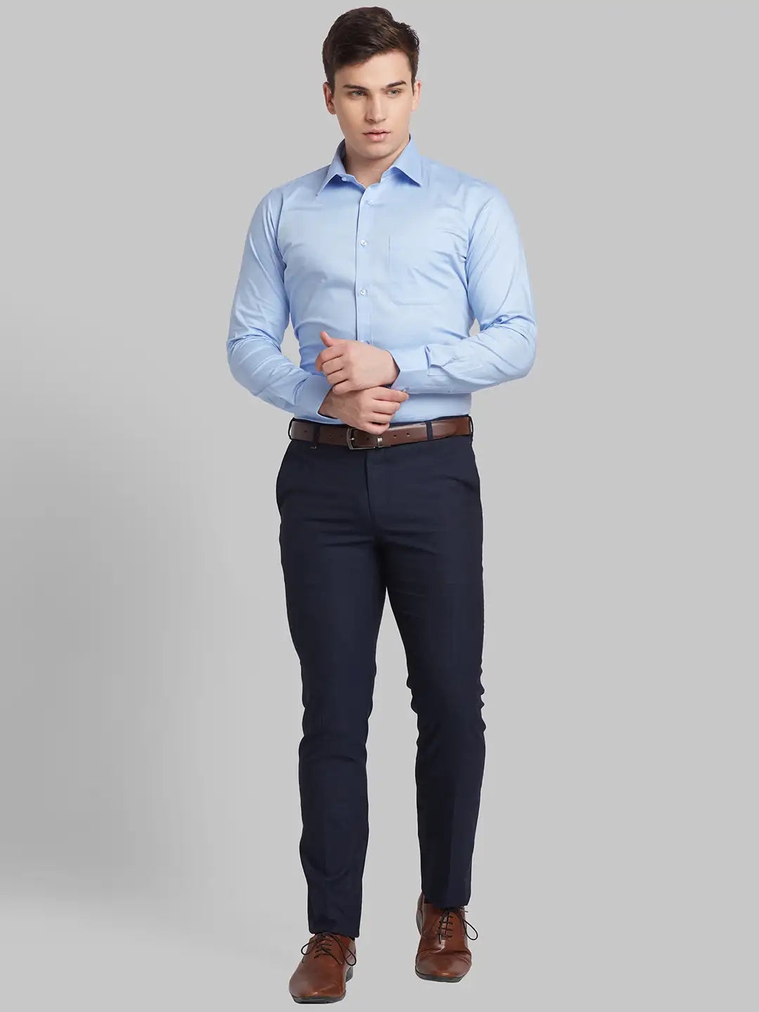 Men Red Slim Fit   Cotton   Shirts