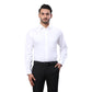 Raymond Men Black Solid Slim Fit Cotton Blend Shirt
