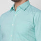 Raymond Men Blue Structure Slim Fit Cotton Shirt