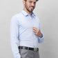 Raymond Men Petrol Structure Slim Fit Cotton Shirt