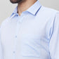 Raymond Men Petrol Structure Slim Fit Cotton Shirt