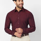 Raymond Men Red Solid Slim Fit Cotton Shirt