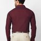 Raymond Men Red Solid Slim Fit Cotton Shirt