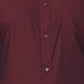 Raymond Men Red Solid Slim Fit Cotton Shirt