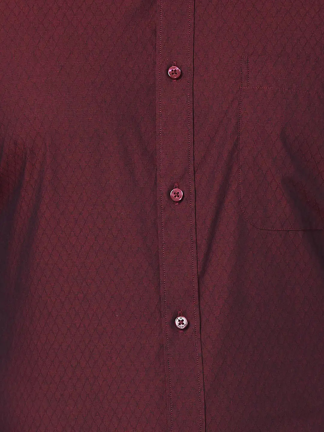 Raymond Men Red Solid Slim Fit Cotton Shirt